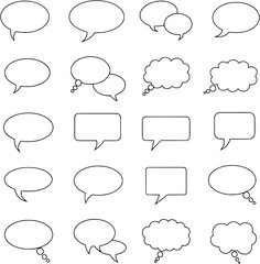 Speech Bubble and Thought Cloud Icons