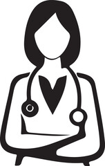 Healthcare doctor icon with logo  Silhouette