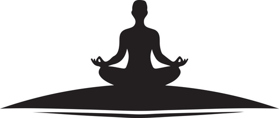 silhouette of a woman in yoga position