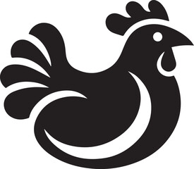 rooster and chicken logo vector Silhouette