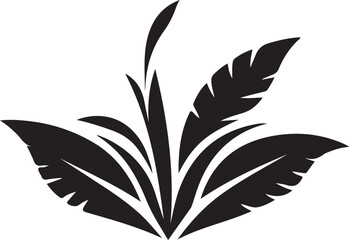 vector of a branch with leaves Silhouette 