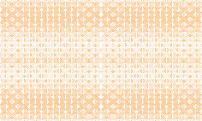 左右対称につながったラフな線の黄色い雷文模様