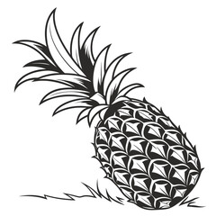 Obraz premium Pineapple Silhouette – Fresh and Modern Fruit Illustration