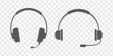 Headphones earphones vector icon set. Wireless headphones glyph icon. Symbol, logo Vector illustration. Variety Design. 