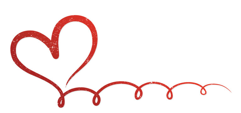The one line symbol of a red heart.
