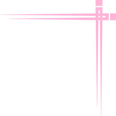 Cute Pink Corner Frame Decoration