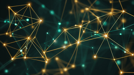 Fototapeta premium Global network on Earth concept Abstract business connection of lines from nodes It is connected to endless nodes and represents the innovation of communication in the networking