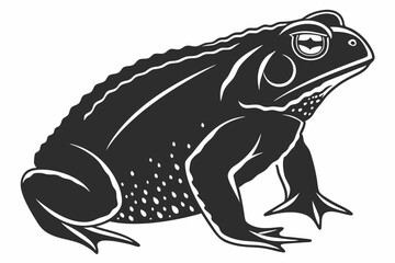 cane toad silhoette black vector