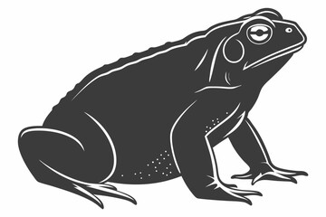 cane toad silhoette black vector