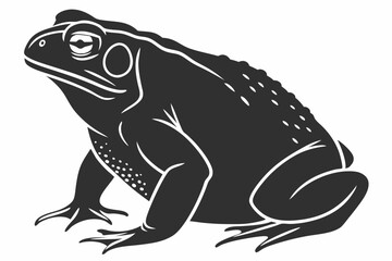 cane toad silhoette black vector