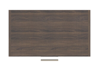 A wooden table top with a minimalist design, offering a sleek and modern aesthetic. The natural...