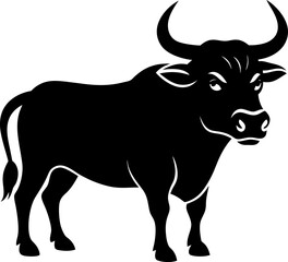 angry bull vector on white background
