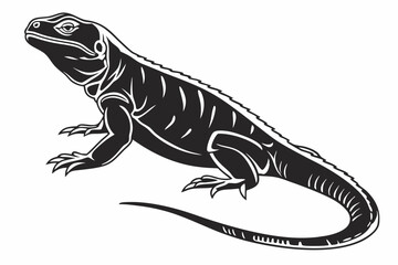 Chuckwallas sihouette black vector