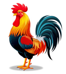 rooster isolated on transparent background