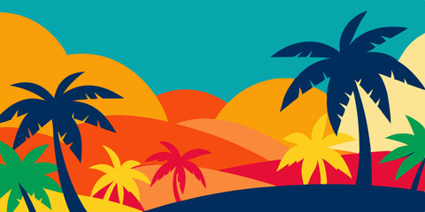 Colorful Tropical Background