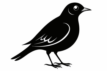 lark bird sihouette black vector