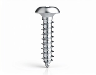 Precision Metal Screw: A detailed close-up captures the intricate design of a single, pristine metal screw, showcasing its functionality, detail, and engineering.