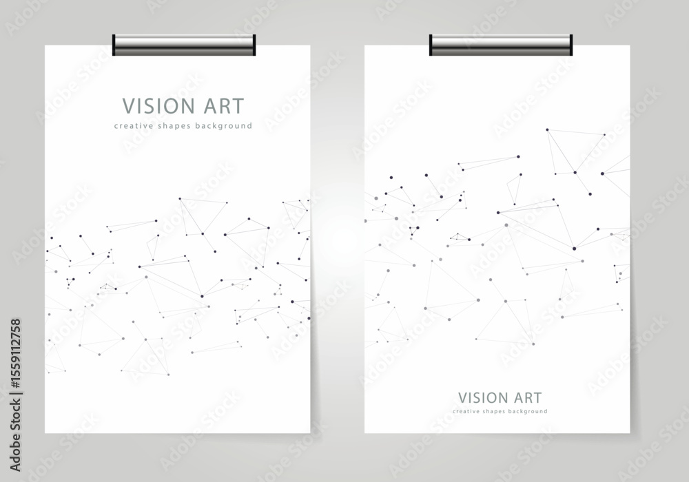 Poster Vector connect lines and dots