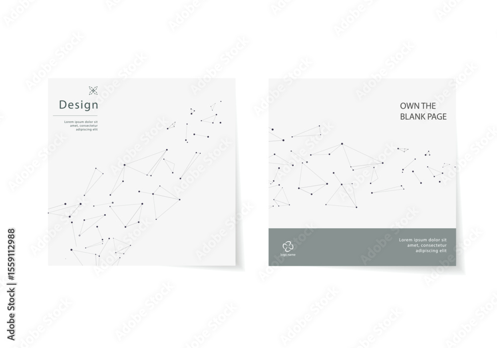 Poster abstract polygonal connecting