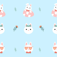 Seamless pattern easter with color easter eggs.