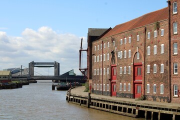 Pease Court and the River Hull, Kingston upon Hull.
