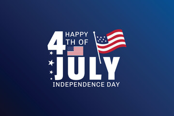 Vibrant 4th of July Poster with Flag and Star Decorations