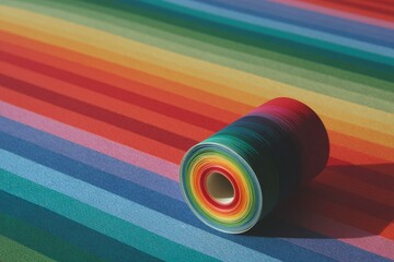 Obraz premium Colorful Rainbow Roll of Paper
