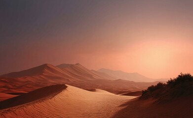 Naklejka premium Desert Sunrise Landscape