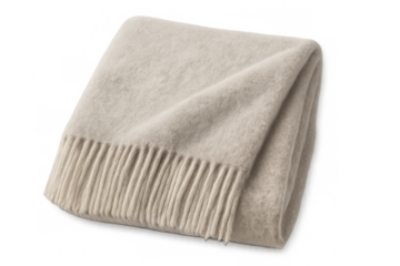Plush beige blanket