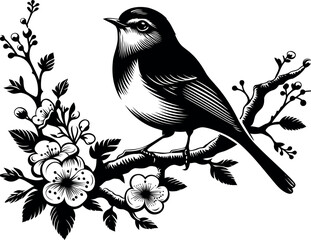 Majestic Robin on a Flowering Branch (2) [Converted].eps