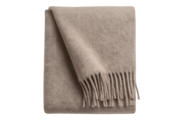 Soft beige fringed blanket draped elegantly, highlighting textural warmth and inviting home comfort