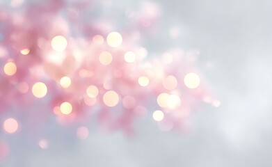 Fototapeta premium Gentle Pink and Silver Bokeh Background
