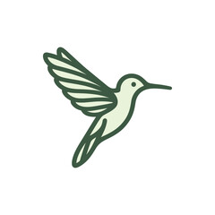 A serene illustration of a hummingbird in flight, showcasing its delicate wings and graceful form