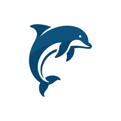 Fototapeta premium A playful dolphin swimming gracefully in clear ocean waters, with vibrant coral reefs in the background