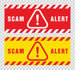 Scam Alert Danger Warning Design – Bold Red and yellow Vector Layout
