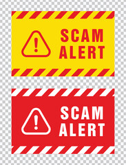 Scam Alert Danger Warning Design – Bold Red and yellow Vector Layout