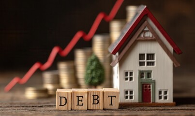 House model depicts financial debt challenges and market recovery hope