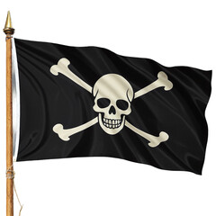 pirate flag isolated on transparent background