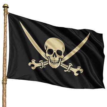 pirate flag isolated on transparent background