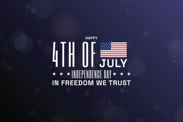 Inspirational 4th of July Design with Flag and Freedom Message
