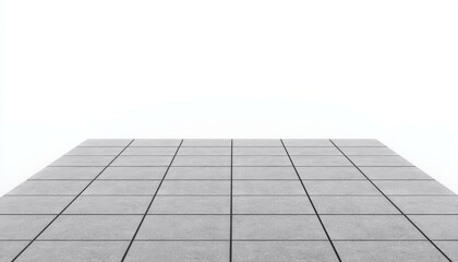 Empty Gray Tile Flooring Background