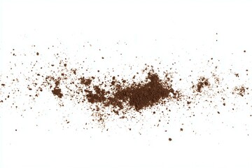Brown Powder Texture Isolated on White Background