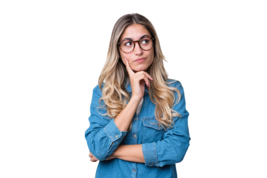 young woman with finger on lips - Powered by Adobe