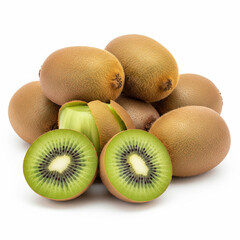 Kiwi fruits set isolated on white background