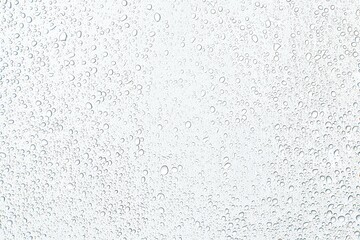 Close-up of Water Droplets on a Transparent Surface
