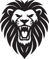 Obraz premium Fierce Lion Head Vector Illustration