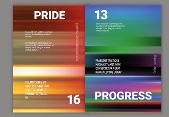 Flyer A4 With Fluid Motion Blur Gradient Colorfull Background