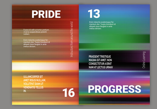 Flyer A4 With Fluid Motion Blur Gradient Colorfull Background
