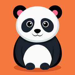 Naklejka premium Cute panda cartoon vector illustration with bamboo