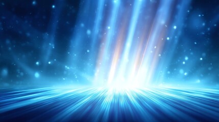 Fototapeta premium Abstract Blue Light Burst Background